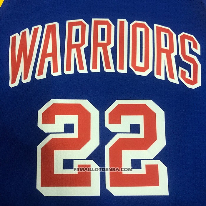 Maillot Golden State Warriors Andrew Wiggins NO 22 75th Anniversary Bleu